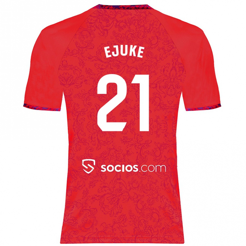 Kids Football Chidera Ejuke #21 Red Away Jersey 2024/25 T-Shirt Canada