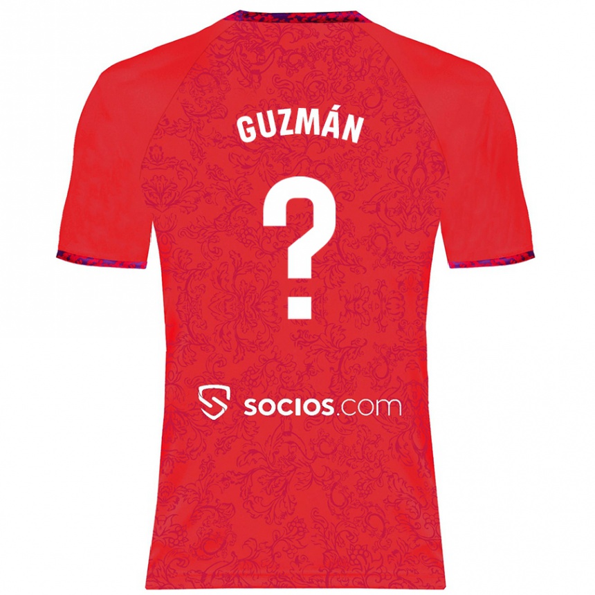 Kids Football Gonzalo Guzmán #0 Red Away Jersey 2024/25 T-Shirt Canada