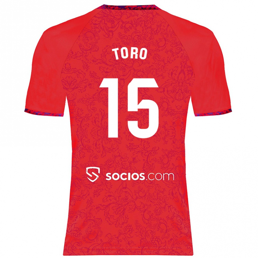 Enfant Football Maillot Juanan Toro #15 Rouge Tenues Extérieur 2024/25 Canada