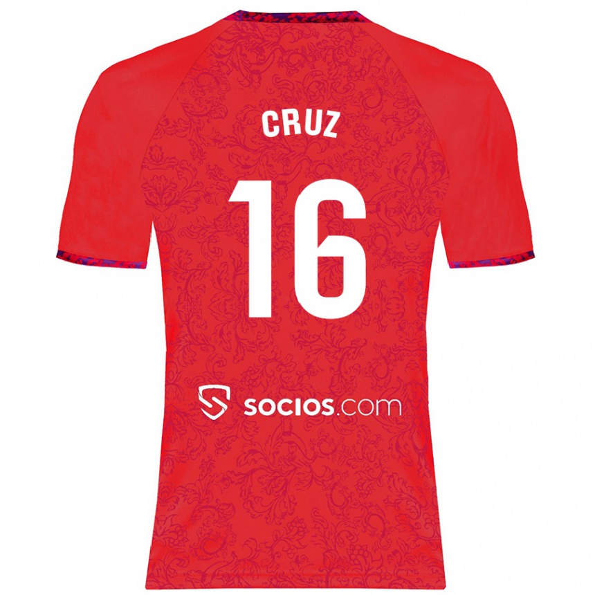 Enfant Football Maillot Jesús Cruz #16 Rouge Tenues Extérieur 2024/25 Canada