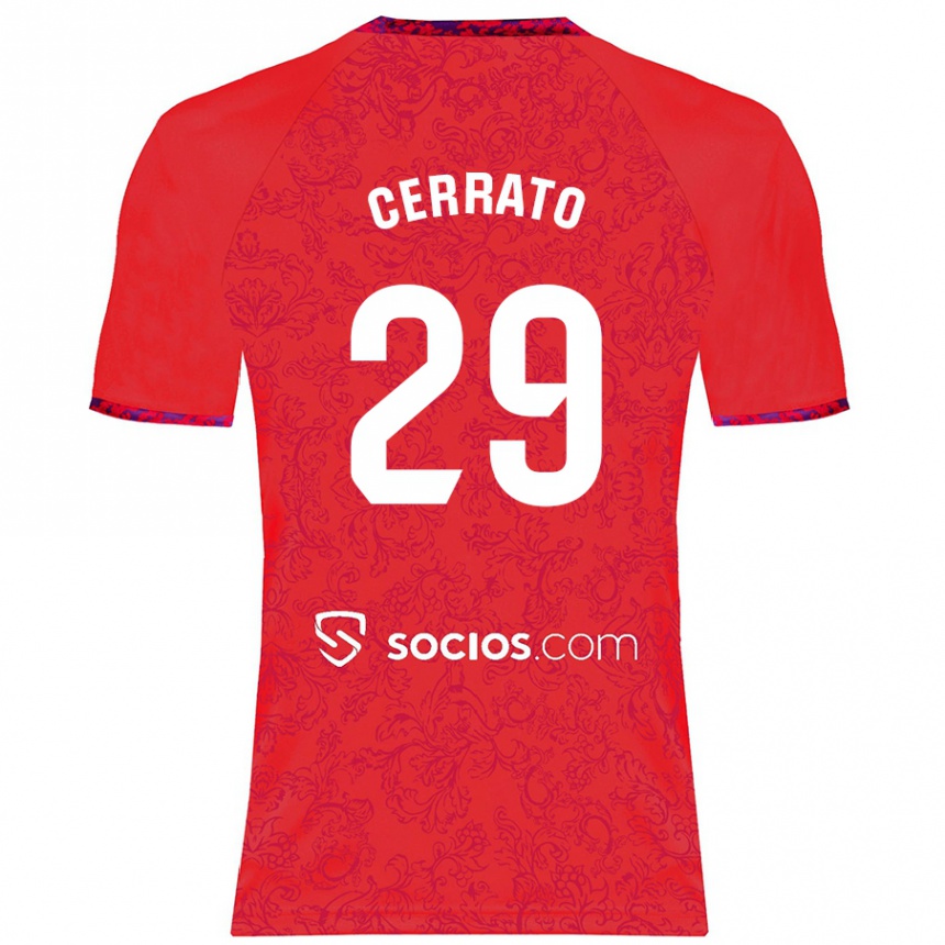 Enfant Football Maillot Alba Cerrato Izquierdo #29 Rouge Tenues Extérieur 2024/25 Canada