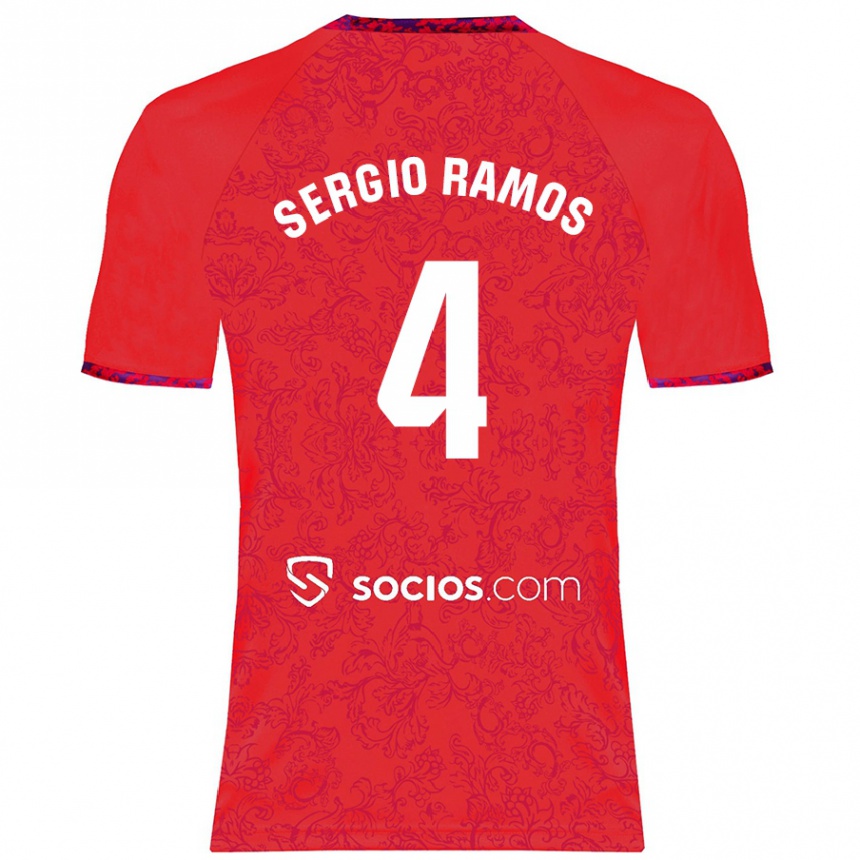 Enfant Football Maillot Sergio Ramos #4 Rouge Tenues Extérieur 2024/25 Canada