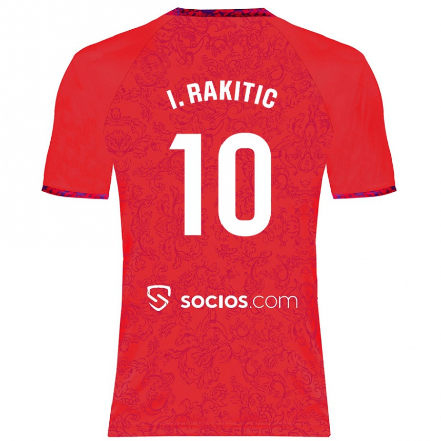 Kids Football Ivan Rakitic #10 Red Away Jersey 2024/25 T-Shirt Canada