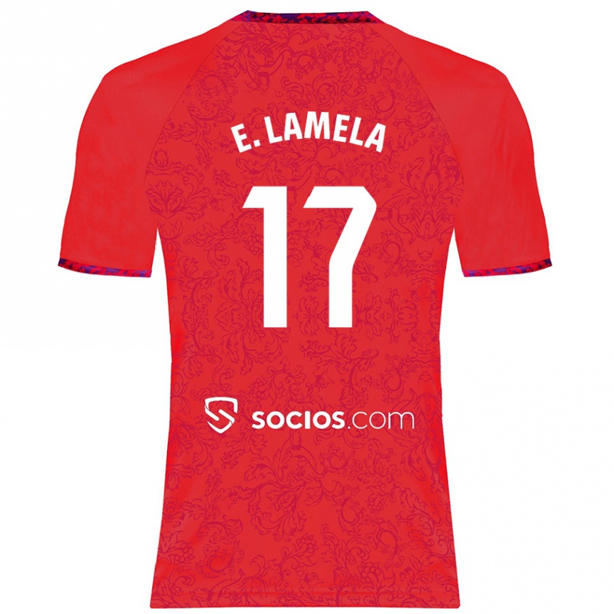 Enfant Football Maillot Erik Lamela #17 Rouge Tenues Extérieur 2024/25 Canada