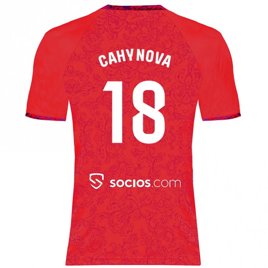 Enfant Football Maillot Klara Cahynova #18 Rouge Tenues Extérieur 2024/25 Canada