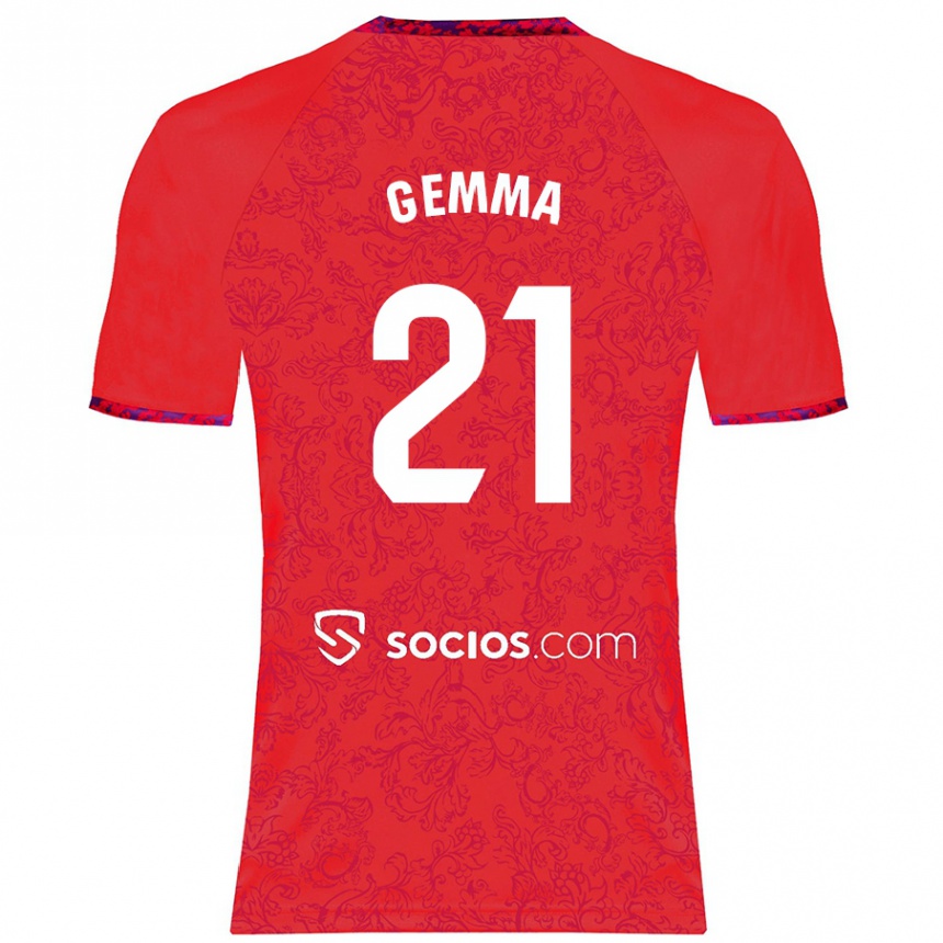 Enfant Football Maillot Gemma Gili Giner #21 Rouge Tenues Extérieur 2024/25 Canada