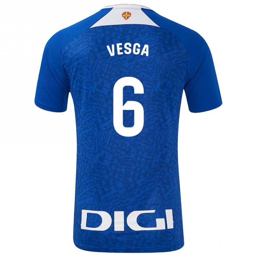 Kids Football Mikel Vesga #6 Royal Blue Away Jersey 2024/25 T-Shirt Canada