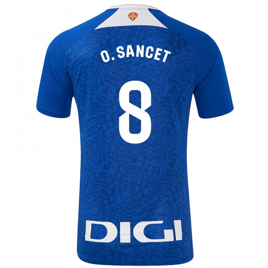 Enfant Football Maillot Oihan Sancet #8 Bleu Roi Tenues Extérieur 2024/25 Canada