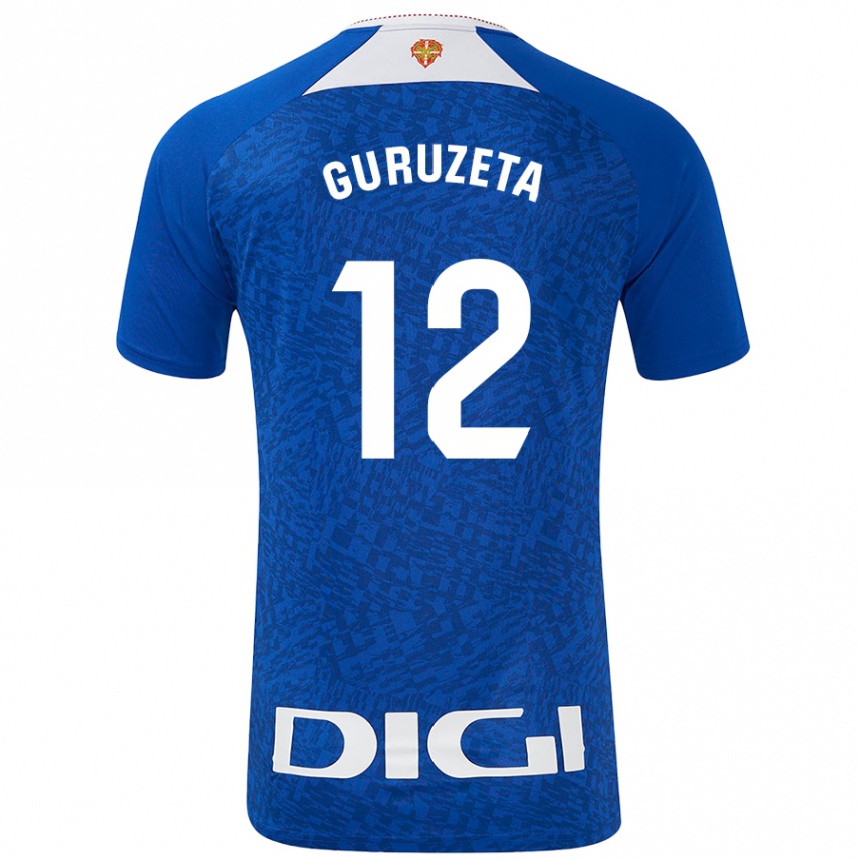 Enfant Football Maillot Gorka Guruzeta #12 Bleu Roi Tenues Extérieur 2024/25 Canada