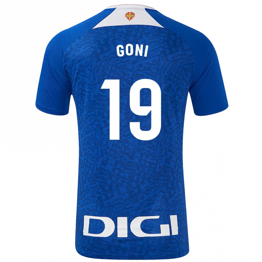 Kids Football Marcos Goñi #19 Royal Blue Away Jersey 2024/25 T-Shirt Canada