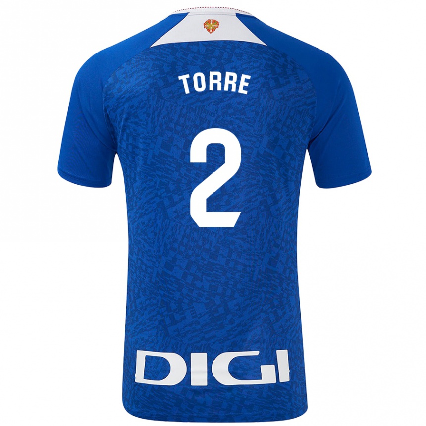 Kids Football Maddi Torre #2 Royal Blue Away Jersey 2024/25 T-Shirt Canada