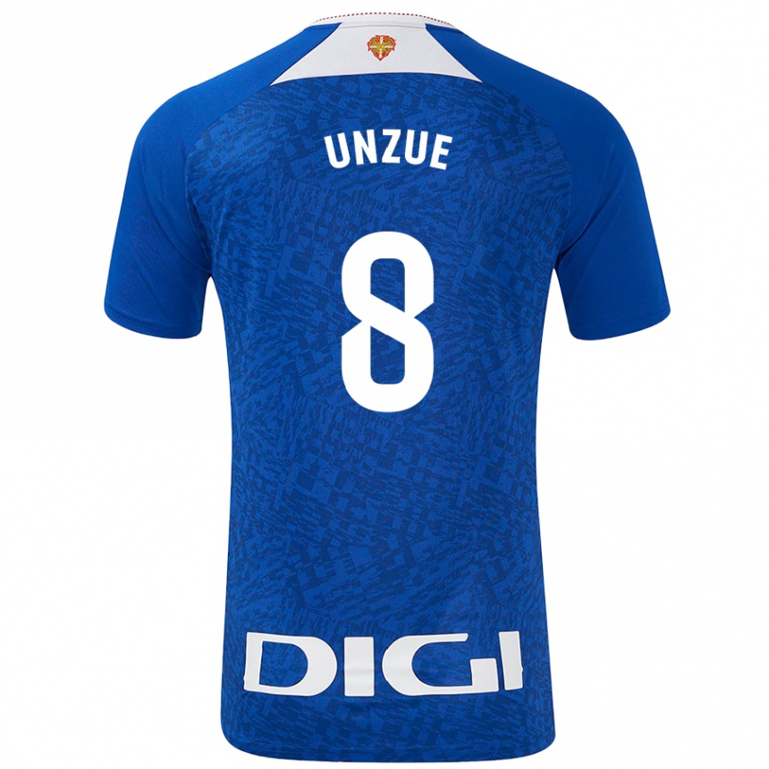 Kids Football Marta Unzué #8 Royal Blue Away Jersey 2024/25 T-Shirt Canada