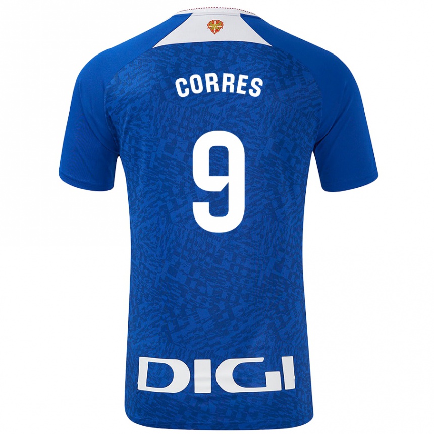 Kids Football Yulema Corres #9 Royal Blue Away Jersey 2024/25 T-Shirt Canada