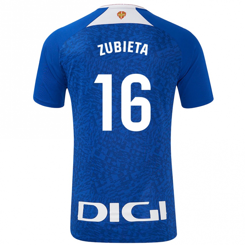 Enfant Football Maillot Maite Zubieta Arambarri #16 Bleu Roi Tenues Extérieur 2024/25 Canada