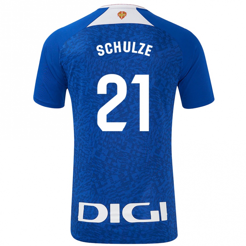 Enfant Football Maillot Bibiane Schulze #21 Bleu Roi Tenues Extérieur 2024/25 Canada