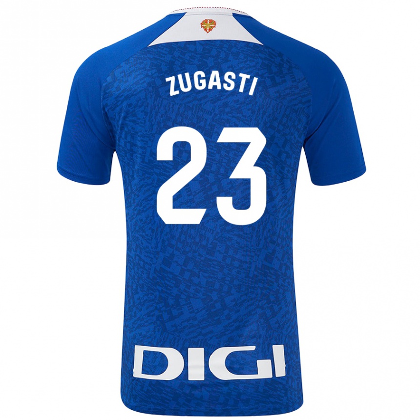 Kids Football Patricia Zugasti Oses #23 Royal Blue Away Jersey 2024/25 T-Shirt Canada