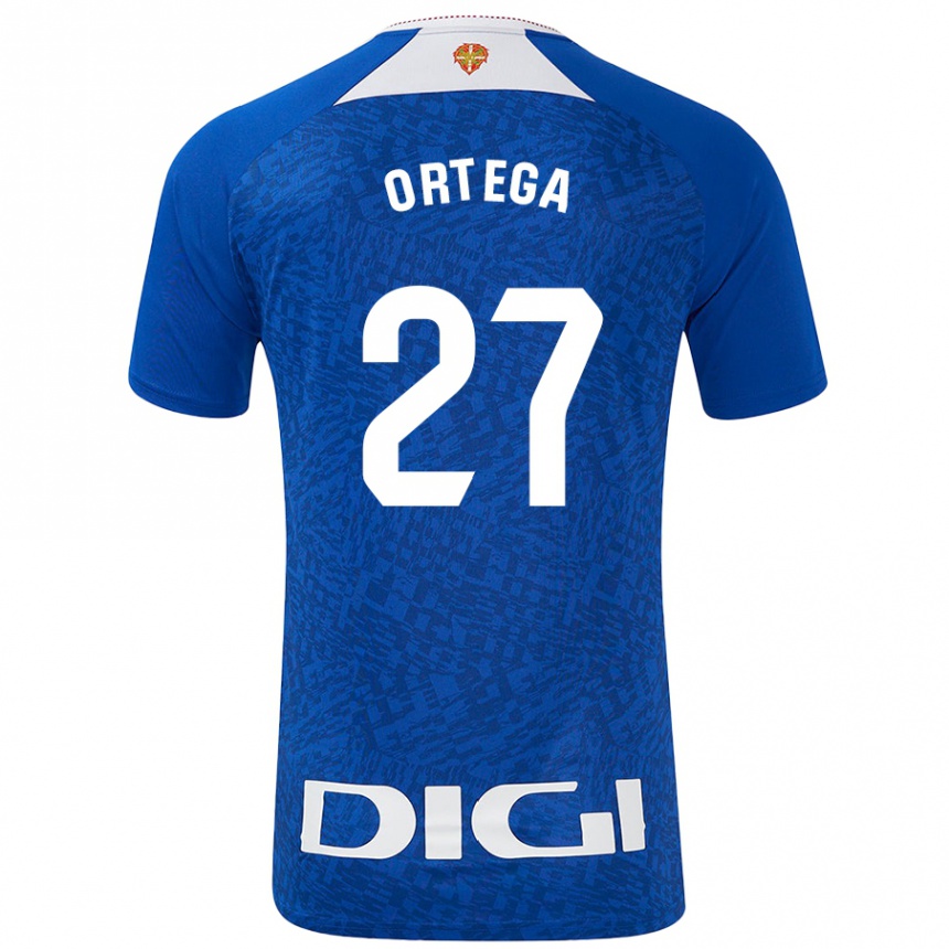 Kids Football Sara Ortega #27 Royal Blue Away Jersey 2024/25 T-Shirt Canada