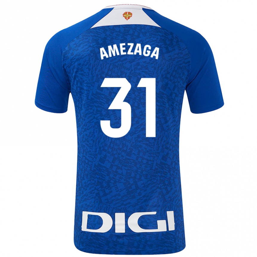 Enfant Football Maillot Jone Amezaga #31 Bleu Roi Tenues Extérieur 2024/25 Canada