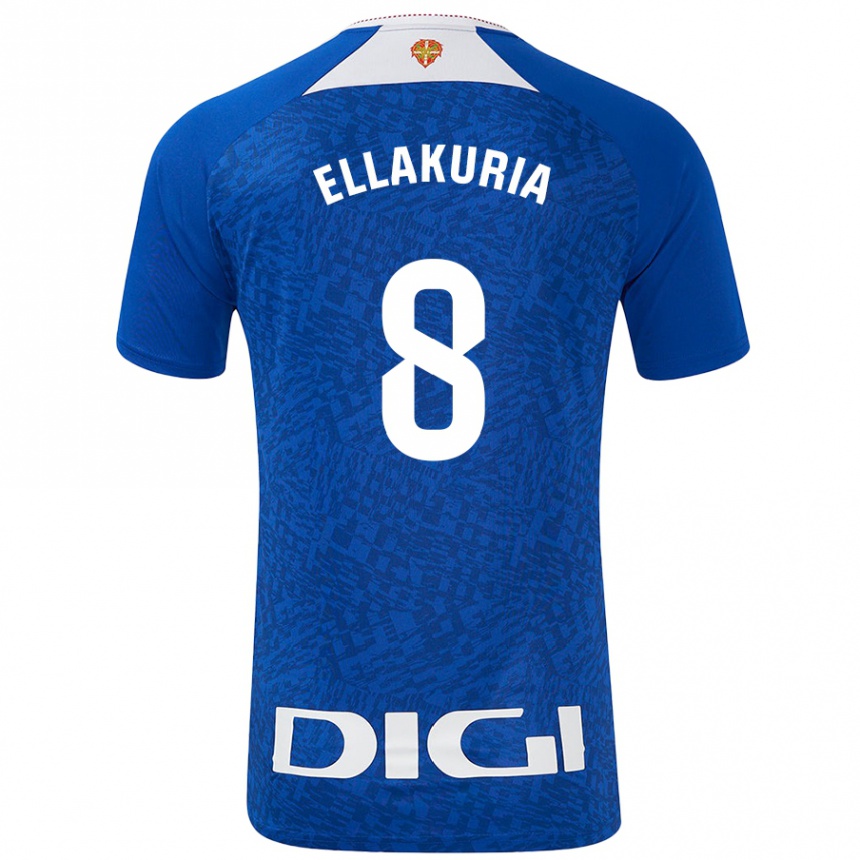 Enfant Football Maillot Eneko Ellakuria #8 Bleu Roi Tenues Extérieur 2024/25 Canada