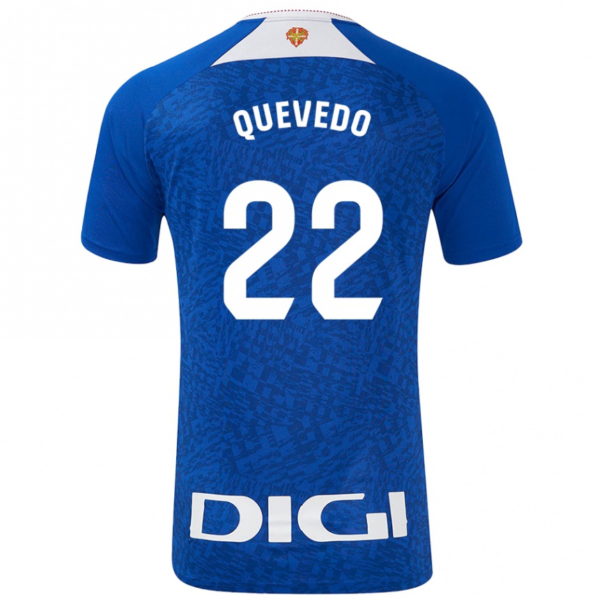 Kids Football Ugaitz Quevedo #22 Royal Blue Away Jersey 2024/25 T-Shirt Canada