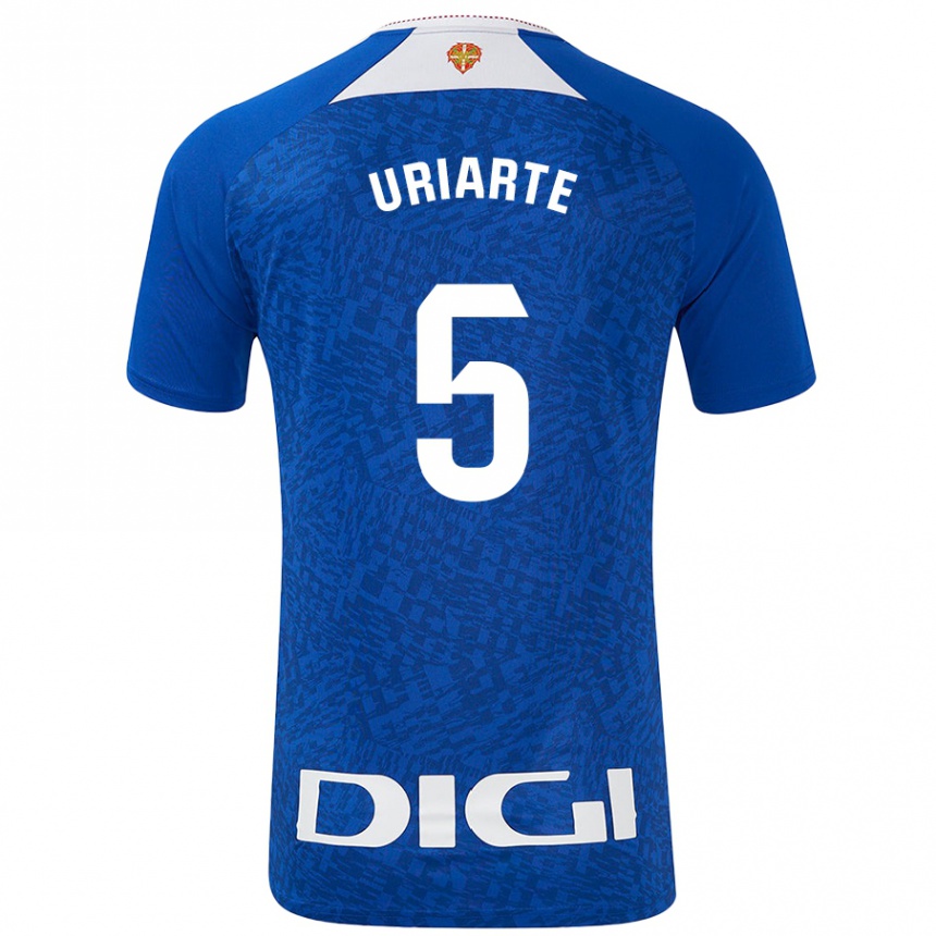 Kids Football Naroa Uriarte Urazurrutia #5 Royal Blue Away Jersey 2024/25 T-Shirt Canada