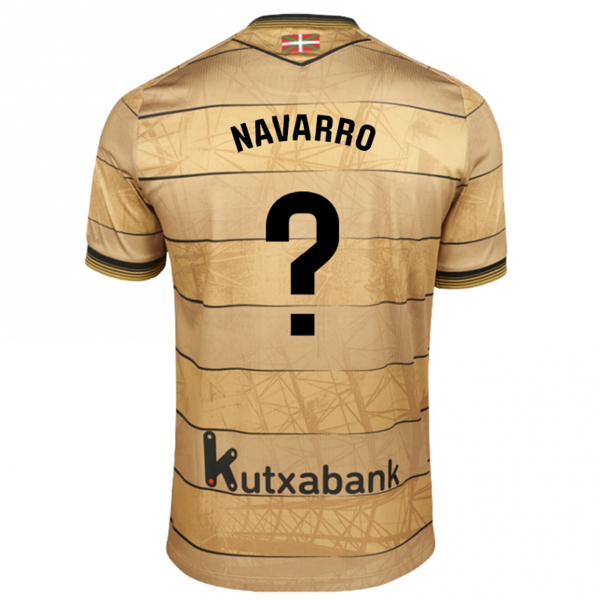 Kids Football Robert Navarro #0 Brown Away Jersey 2024/25 T-Shirt Canada