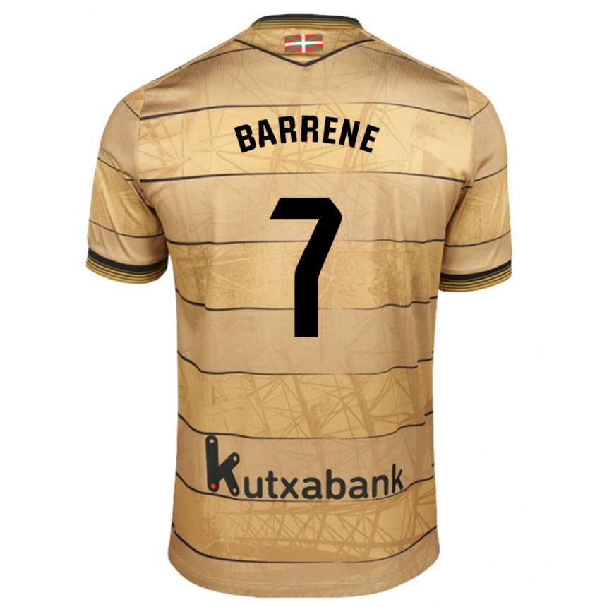 Kids Football Ander Barrene #7 Brown Away Jersey 2024/25 T-Shirt Canada