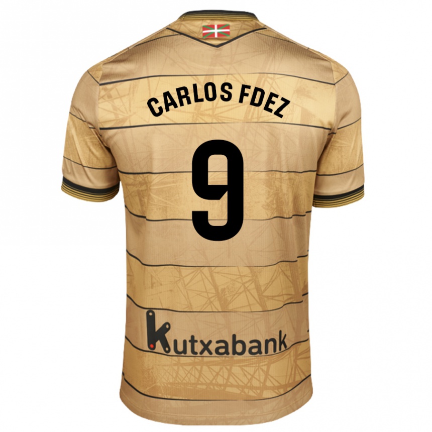 Enfant Football Maillot Carlos Fernández #9 Marron Tenues Extérieur 2024/25 Canada