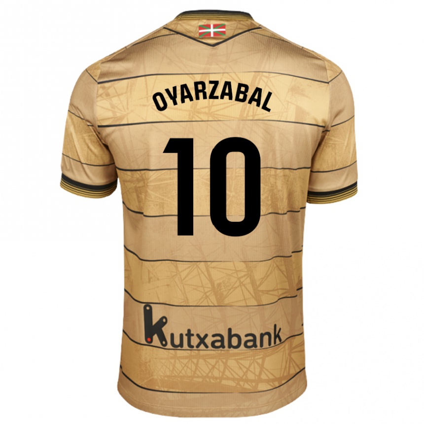 Enfant Football Maillot Mikel Oyarzabal #10 Marron Tenues Extérieur 2024/25 Canada