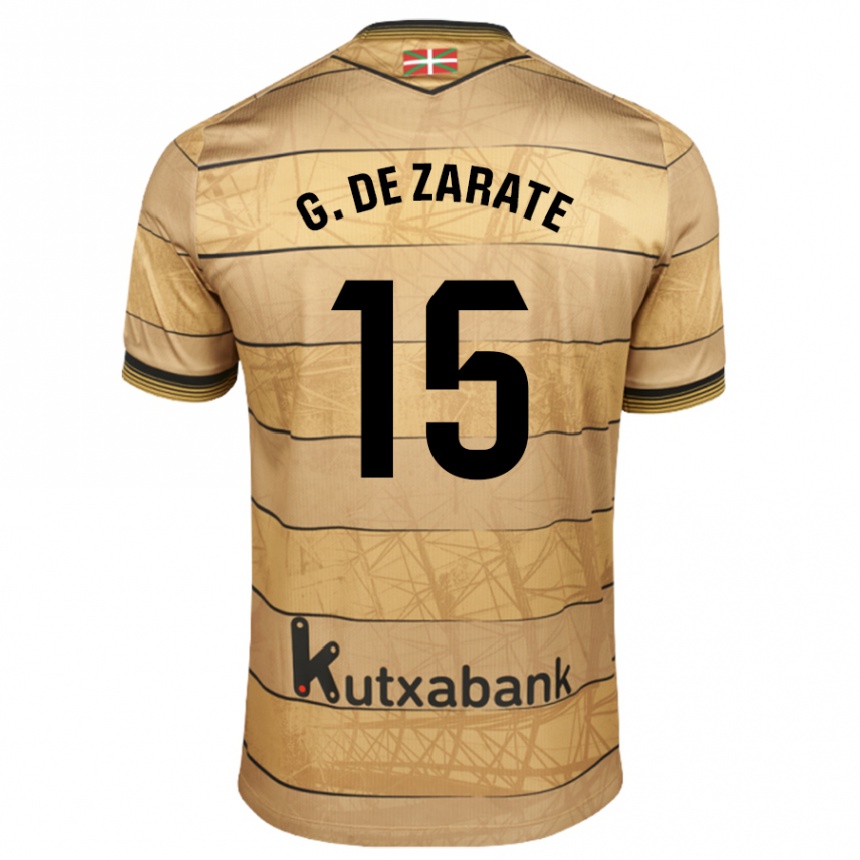 Kids Football Urko González De Zarate #15 Brown Away Jersey 2024/25 T-Shirt Canada