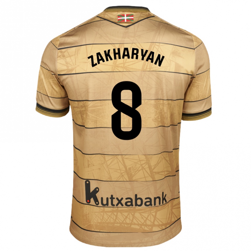 Enfant Football Maillot Arsen Zakharyan #8 Marron Tenues Extérieur 2024/25 Canada