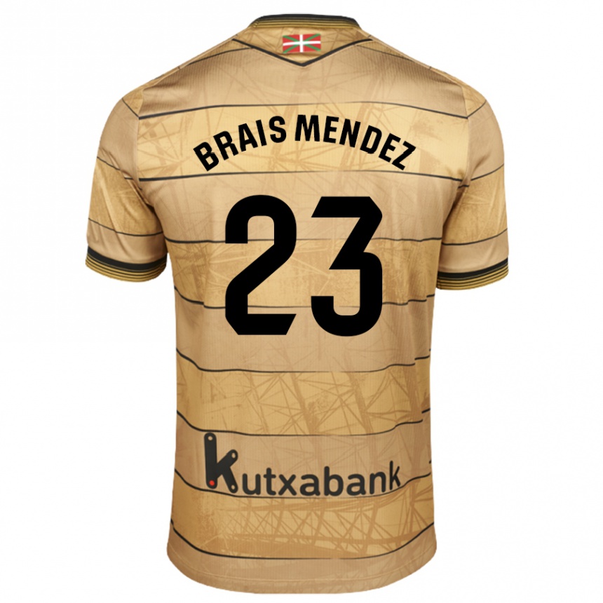 Enfant Football Maillot Brais Méndez #23 Marron Tenues Extérieur 2024/25 Canada