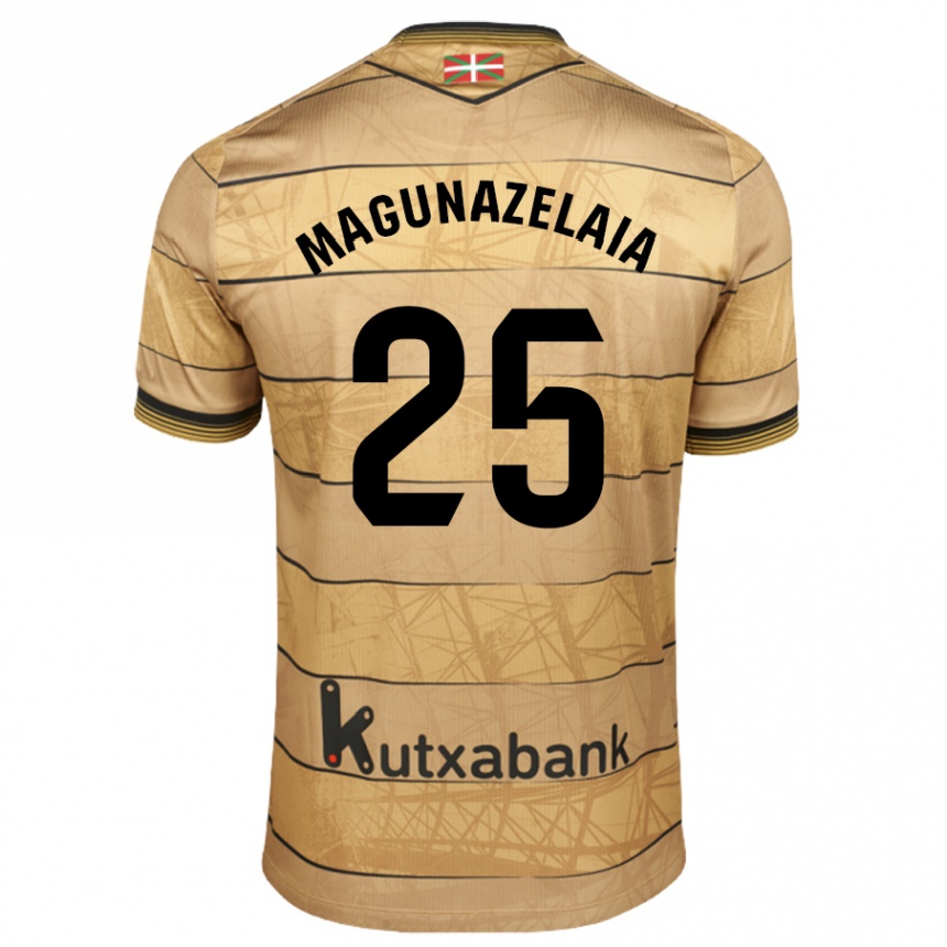 Enfant Football Maillot Jon Magunazelaia #25 Marron Tenues Extérieur 2024/25 Canada