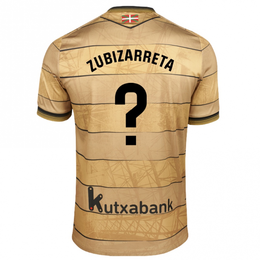 Kids Football Pablo Zubizarreta #0 Brown Away Jersey 2024/25 T-Shirt Canada