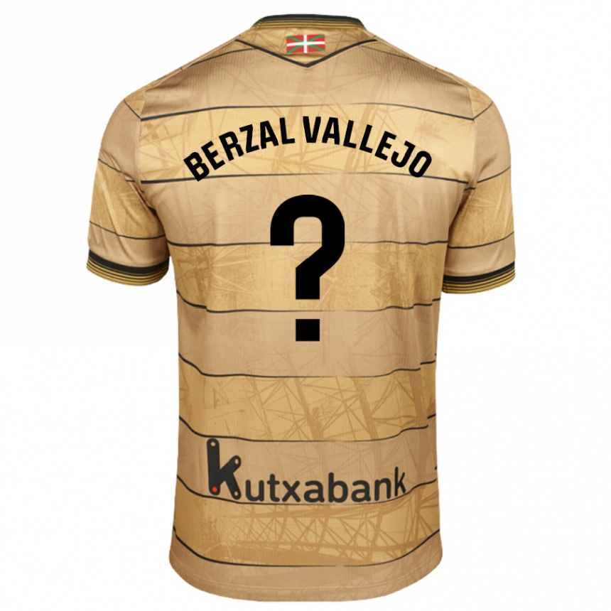 Enfant Football Maillot Asier Berzal Vallejo #0 Marron Tenues Extérieur 2024/25 Canada