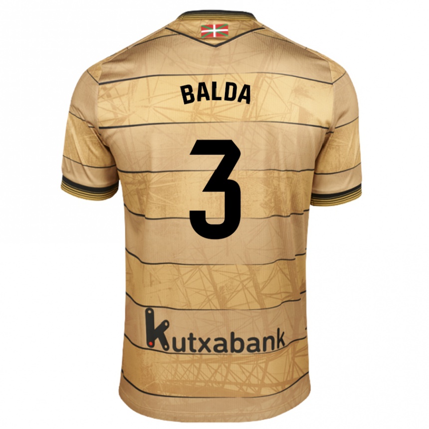 Enfant Football Maillot Jon Balda #3 Marron Tenues Extérieur 2024/25 Canada