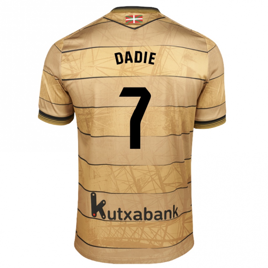 Kids Football Alberto Dadie #7 Brown Away Jersey 2024/25 T-Shirt Canada