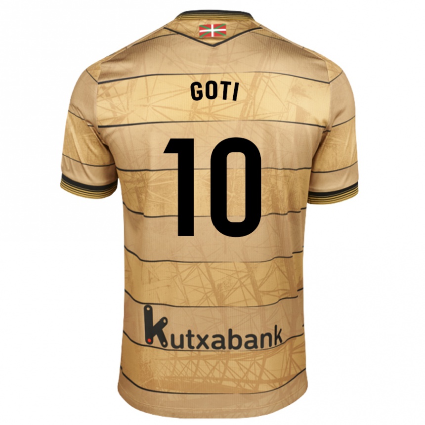 Enfant Football Maillot Mikel Goti #10 Marron Tenues Extérieur 2024/25 Canada