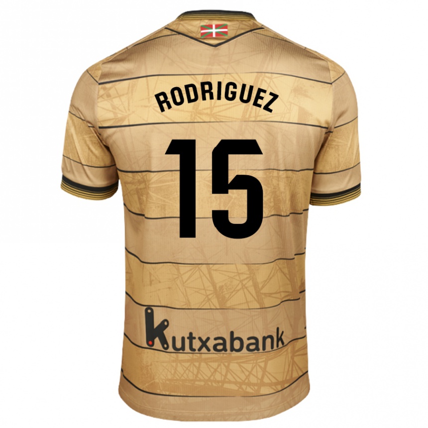 Enfant Football Maillot Peru Rodríguez #15 Marron Tenues Extérieur 2024/25 Canada