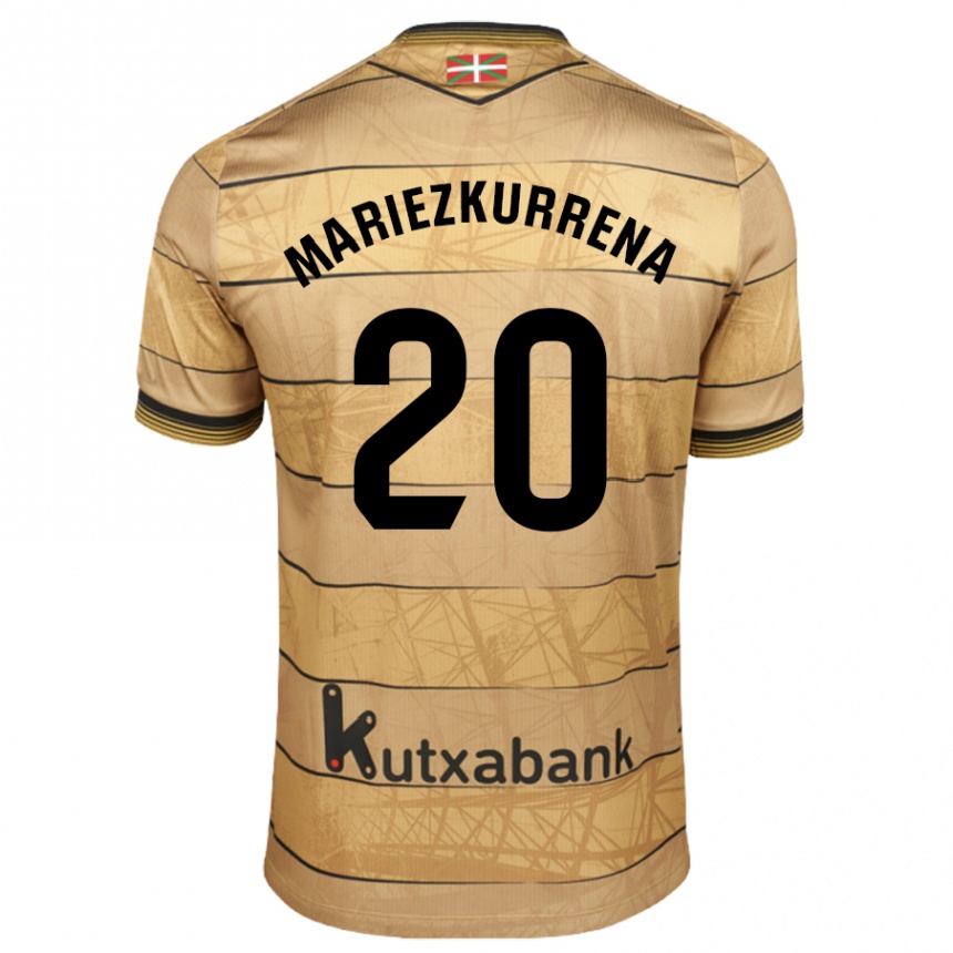 Kids Football Arkaitz Mariezkurrena #20 Brown Away Jersey 2024/25 T-Shirt Canada