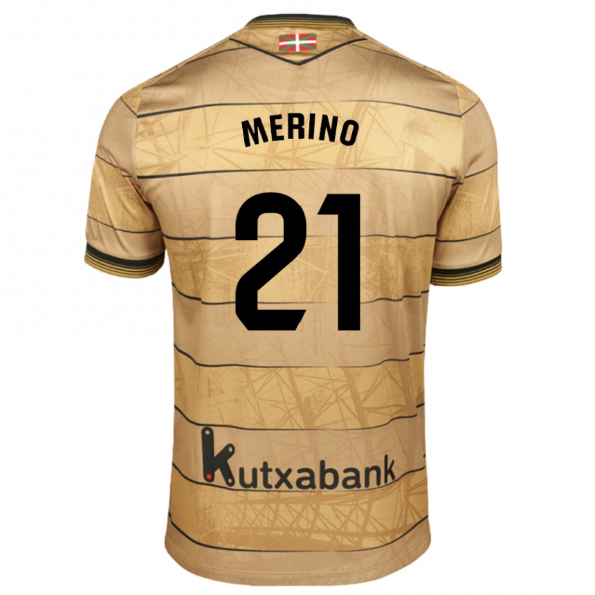 Enfant Football Maillot Jon Merino #21 Marron Tenues Extérieur 2024/25 Canada