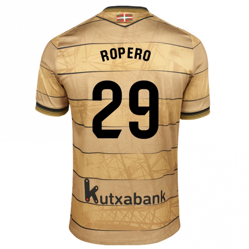 Kids Football Iker Ropero #29 Brown Away Jersey 2024/25 T-Shirt Canada