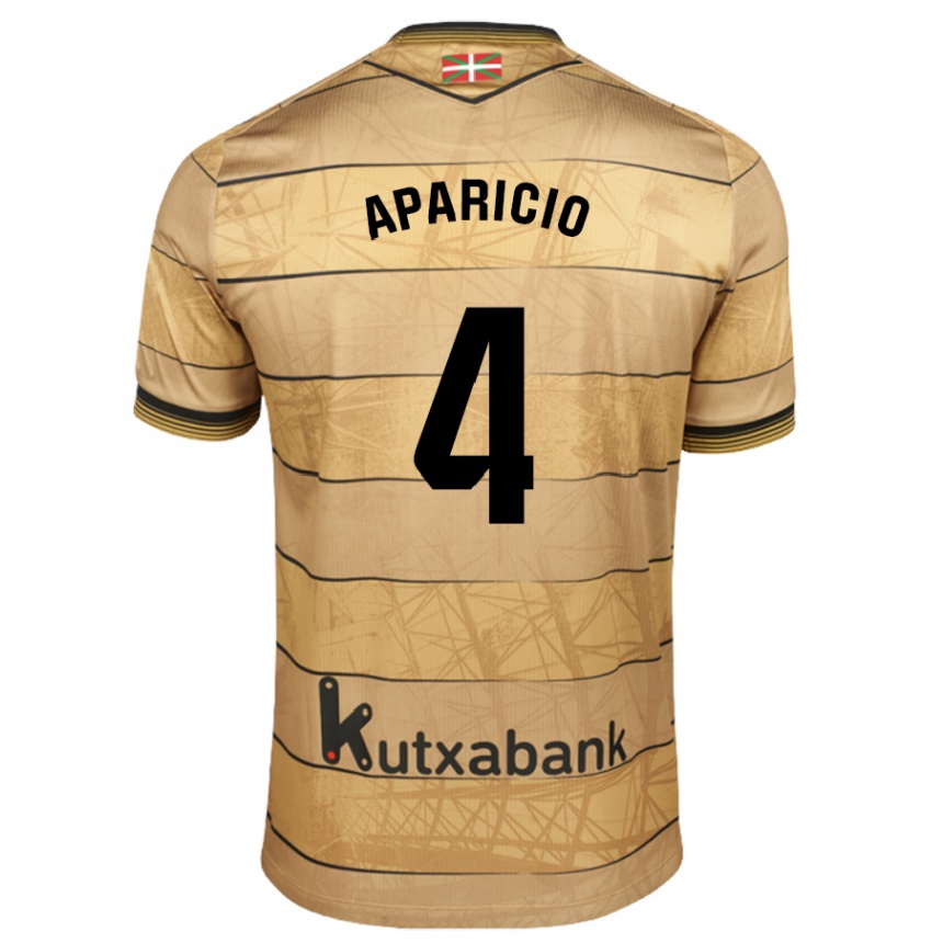 Enfant Football Maillot Nahia Aparicio Jaular #4 Marron Tenues Extérieur 2024/25 Canada