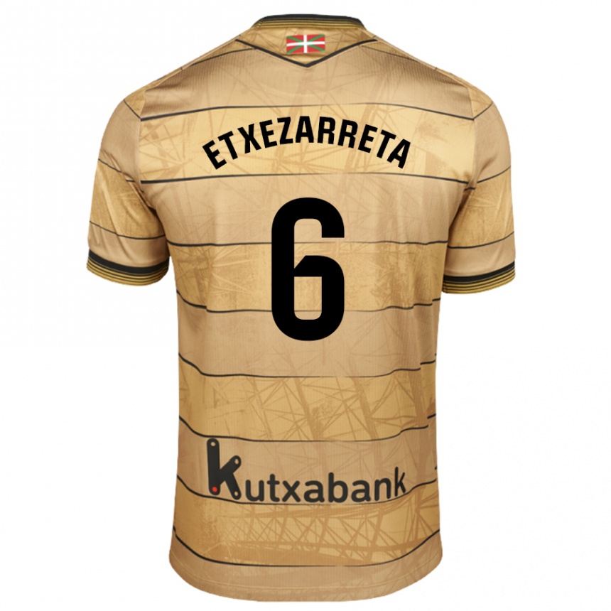 Kids Football Ane Etxezarreta Aierbe #6 Brown Away Jersey 2024/25 T-Shirt Canada