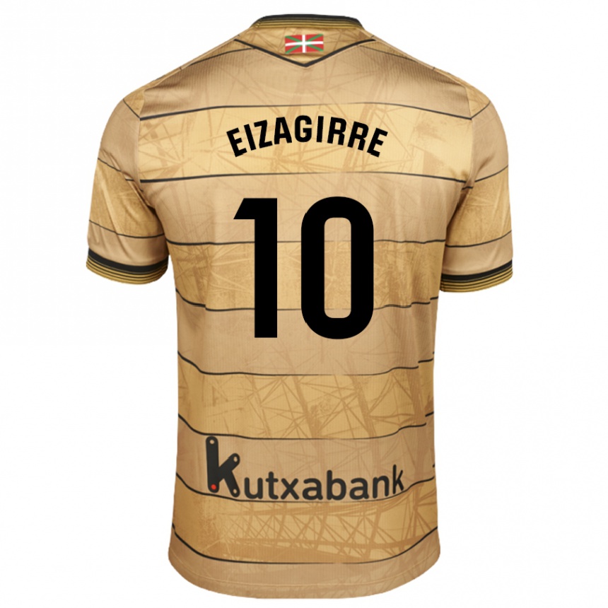 Enfant Football Maillot Nerea Eizagirre Lasa #10 Marron Tenues Extérieur 2024/25 Canada