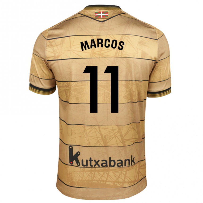 Enfant Football Maillot Cecilia Marcos Nabal #11 Marron Tenues Extérieur 2024/25 Canada