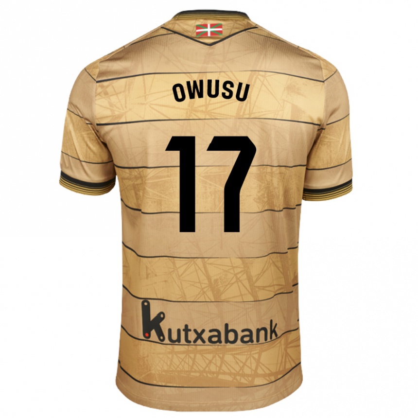 Kids Football Jacqueline Owusu #17 Brown Away Jersey 2024/25 T-Shirt Canada