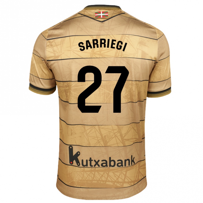 Kids Football Nora Sarriegi #27 Brown Away Jersey 2024/25 T-Shirt Canada