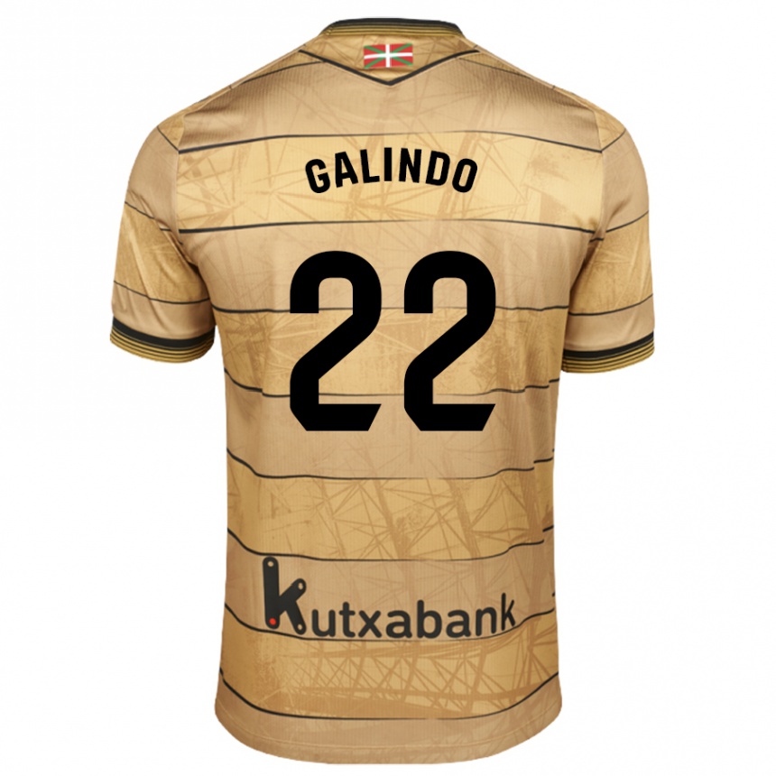 Enfant Football Maillot Iker Galindo #22 Marron Tenues Extérieur 2024/25 Canada