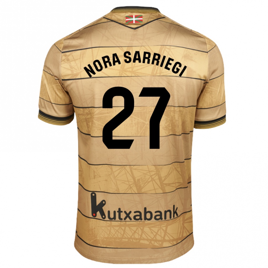 Enfant Football Maillot Nora Sarriegi Galdos #27 Marron Tenues Extérieur 2024/25 Canada